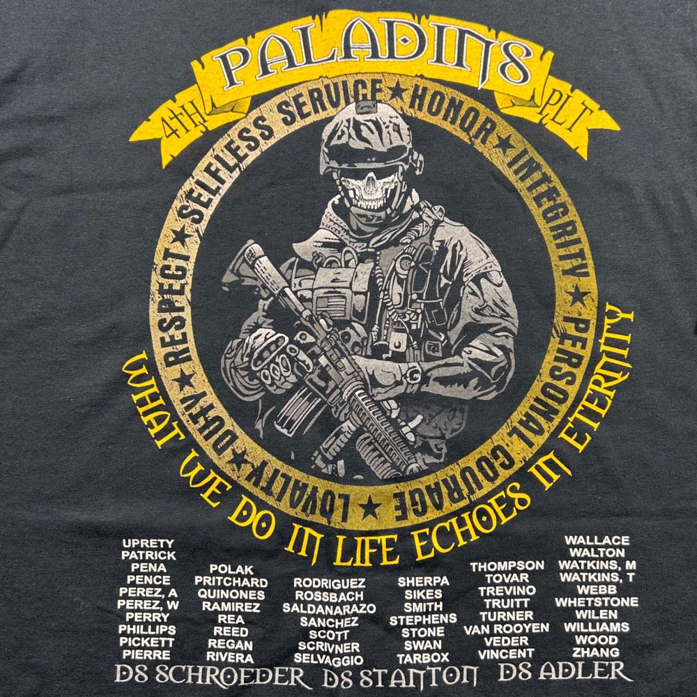 Gildan Paladins Echo Battery 1st BN 31st FA T-Shirt Mens 2XL Black Fort Sill